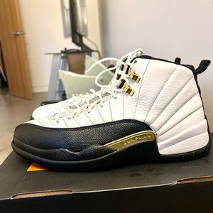 Jordan White and Black High-Top Sneakers with Quilted Leather